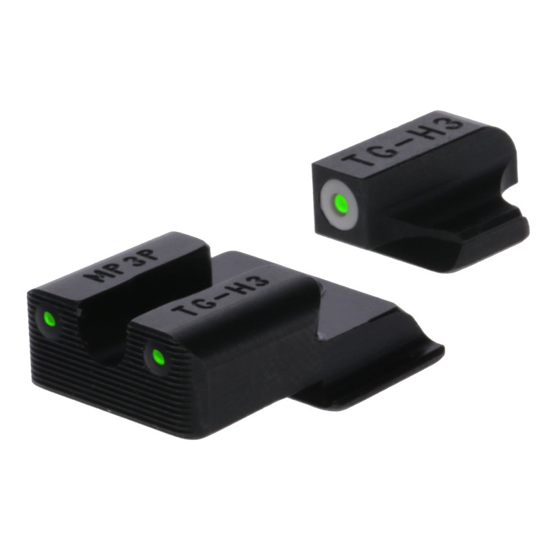 TruGlo TGTG231MP4W Tritium Pro  Black  Green Tritium White Outline Front Sight Green Tritium Rear Sight