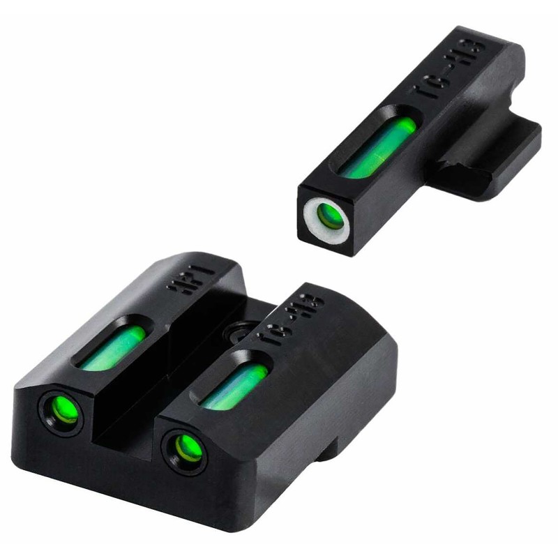 TruGlo TGTG13CZ2A TFX  Black  Green Tritium  Fiber Optic White Outline Front Sight Green Tritium  Fiber Optic Rear Sight