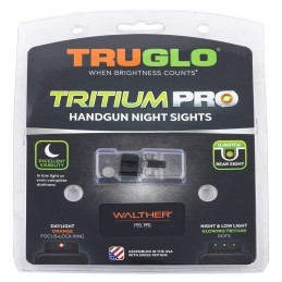 TruGlo TGTG231W1C Tritium Pro  Black  Green Tritium Orange Outline Front Sight Green Tritium Rear Sight