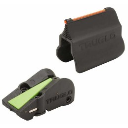 TruGlo TGTG940 F.A.S.T. Universal Shotgun Sights  Black  Red Fiber Optic Front Sight  Green Ramp Rear Sight