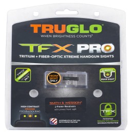 TruGlo TGTG13SJ1PC TFX Pro  Black  Green Tritium  Fiber Optic Orange Outline Front Sight