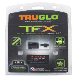 TruGlo TGTG13NV4A TFX  Black  Green Tritium  Fiber Optic White Outline Front Sight Green Tritium  Fiber Optic Rear Sight