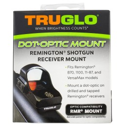 TruGlo TGTG8955R2 Shotgun Receiver Mount  Black Remington Trijicon RMR