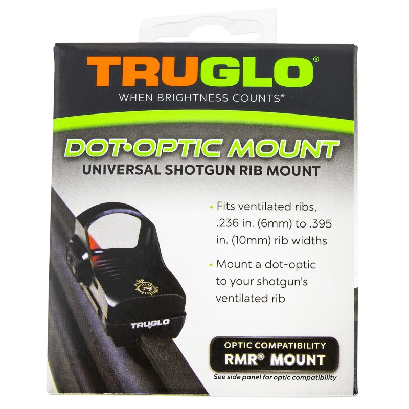 TruGlo TGTG8954U2 Universal Shotgun Rib Mounts  Black Trijicon RMR