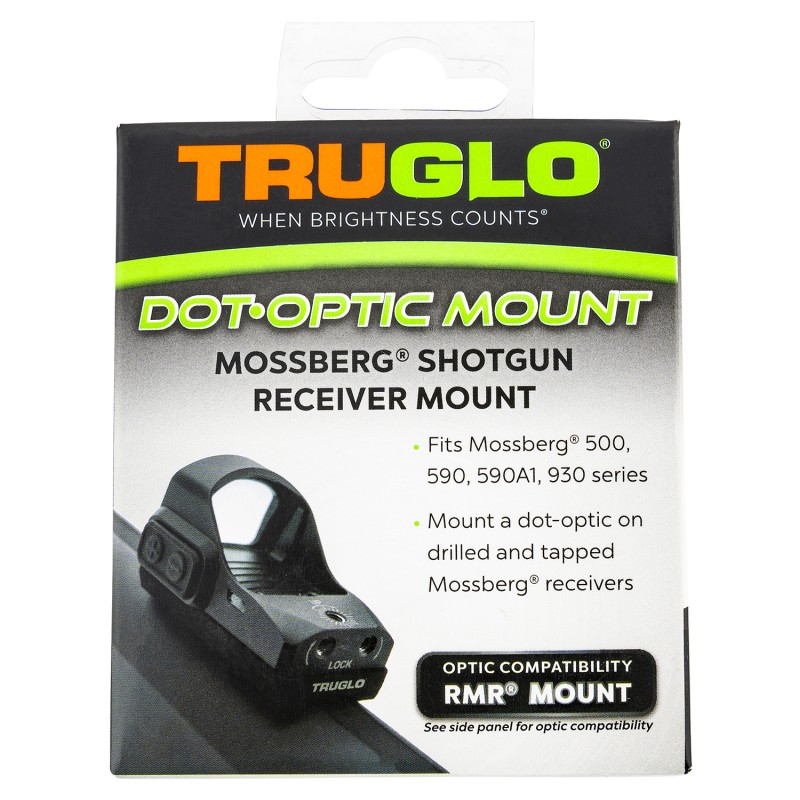 TruGlo TGTG8955M2 Shotgun Receiver Mount  Black Mossberg Trijicon RMR