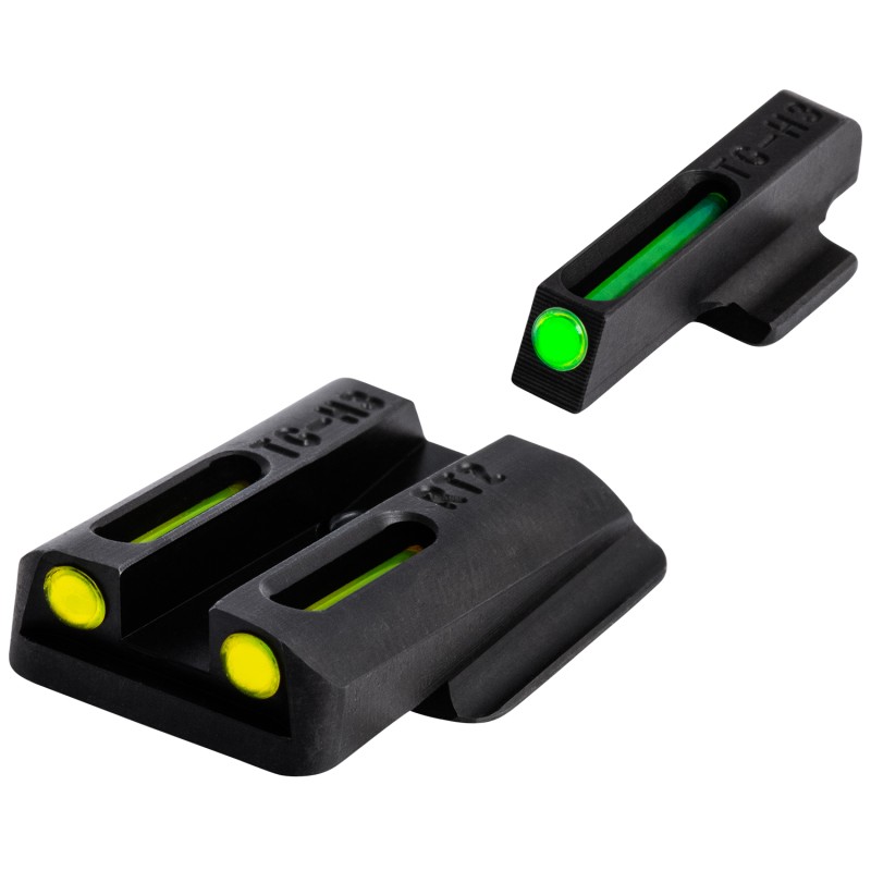 TruGlo TGTG131RT2Y TFO  Black  Green Tritium  Fiber Optic Front Sight Yellow Tritium  Fiber Optic Rear Sight