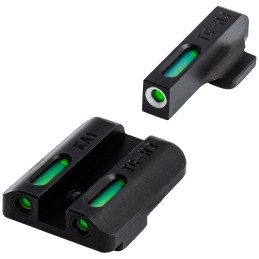 TruGlo TGTG13KA1A TFX  Black  Green Tritium  Fiber Optic White Outline Front Sight Green Tritium  Fiber Optic Rear Sight Kahr Ar