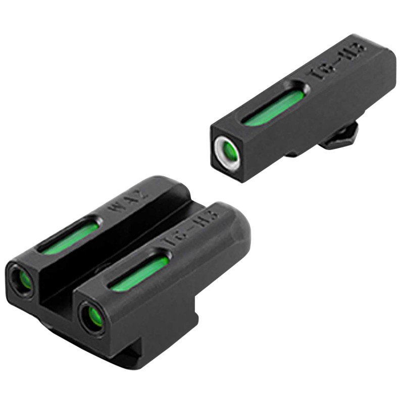 TruGlo TGTG13WA2A TFX  Black  Green Tritium  Fiber Optic White Outline Front Sight Green Tritium  Fiber Optic Rear Sight Walther