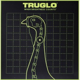 TruGlo TG12A6 TruSee Turkey Target BlackGreen SelfAdhesive Heavy Paper Impact Enhancement Fluorescent Green 6 Pack Includes Past