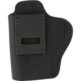 Uncle Mikesleather1791 UMIWB4MBLA Inside the Waistband  IWB Size 04 Matte Black Leather Belt Clip Fits Glock 1719 Right Hand