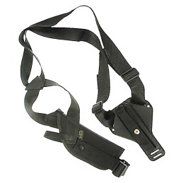 Uncle Mikes 85041 Scoped Vertical Shoulder Holster Shoulder Size 04 Black Cordura Harness Fits MedLg Revolver 78.5 Barrel