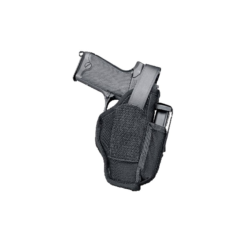 Uncle Mikes 70010 Sidekick Hip Holster IWBOWB Size 01 Black Kodra Nylon Belt Clip Fits Medium Autos Fits 34 Barrel Belt 2.25 Wid