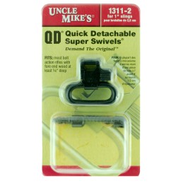 Uncle Mikes 13112 Super Swivel  Quick Detach 115 RGS TriLock Blued 1 Loop for Most Rifles wWood Forend