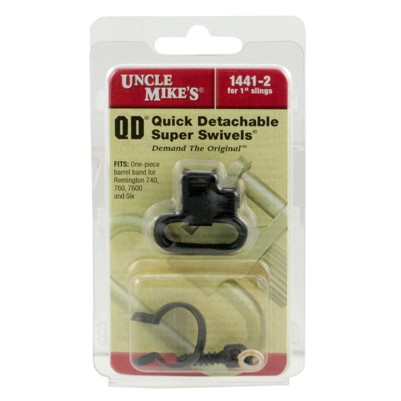 Uncle Mikes 14412 Super Swivel  Quick Detach Blued 1 Loop for Remington 7600 760 1969Present