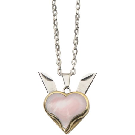 Pink Heart Blade Necklace