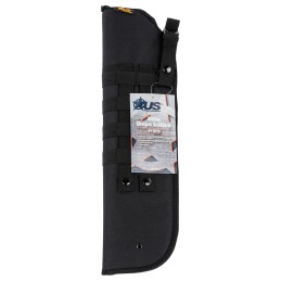 US PeaceKeeper P13020 Stubby Shotgun Scabbard made of 600D Polyester with Black Finish Webbing Removable Retention Strap  Detach