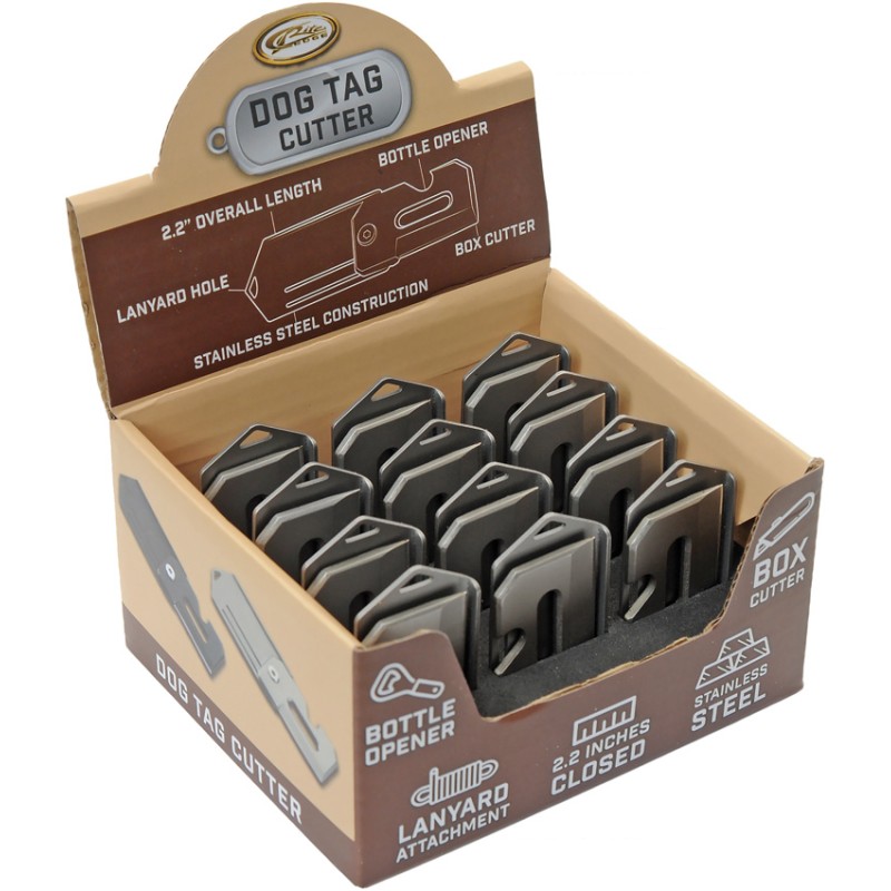 Dog Tag Cutter Folder 12Pc