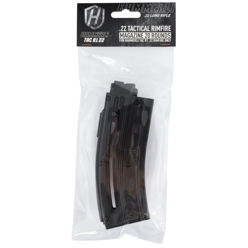 Hammerli Arms 576620 OEM Replacement Magazine 20rd 22 LR Fits Hammerli Tac R1C Black Steel