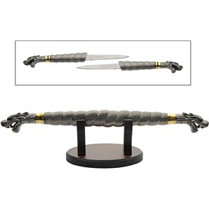 Twin Dragon Swords w Stand