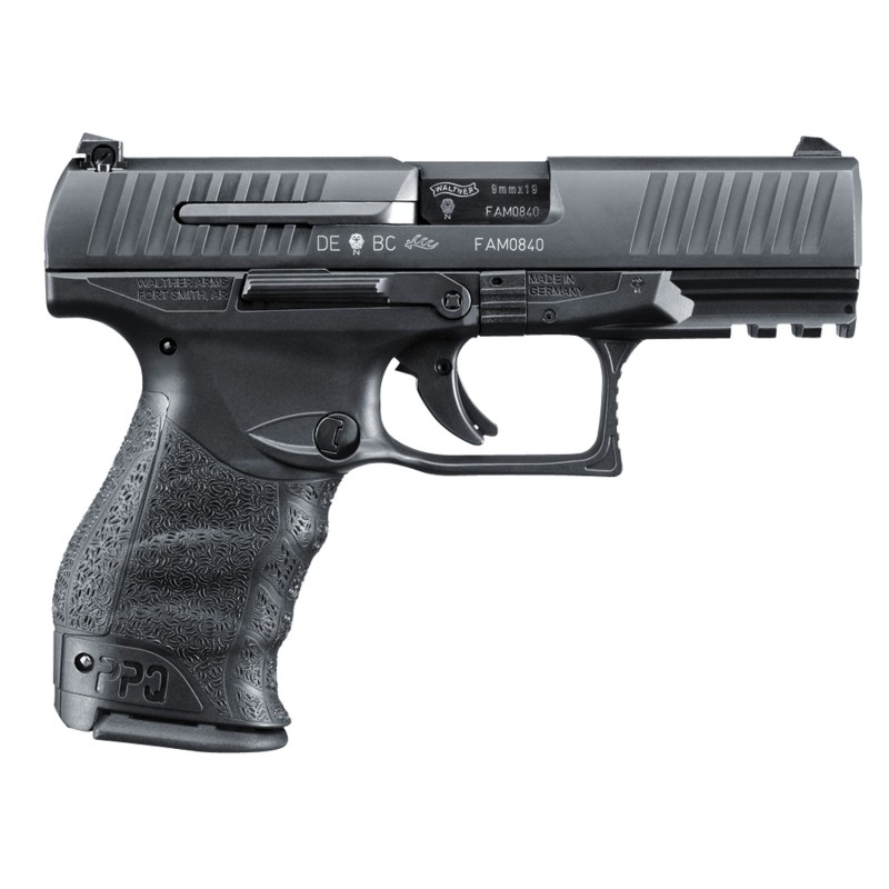 Walther Arms 2807077 PPQ M2 45 ACP 101 4.25 Black Steel Barrel Matte Black Tenifer Serrated Steel Slide Black Polymer Frame wPic