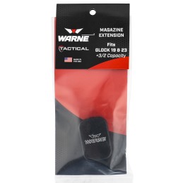 Warne MEG1932BLK Magazine Extension  made of 6061T6 Aluminum with Hardcoat Anodized Black Finish for Glock 19 23 Magazines Adds 