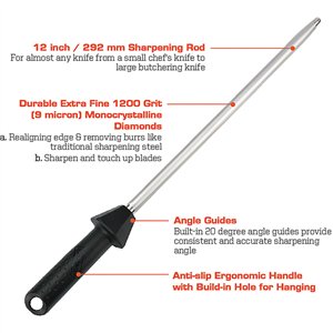 Diamond Sharpening Rod