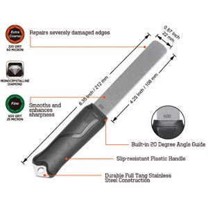 Dual-Grit Diamond Sharpener