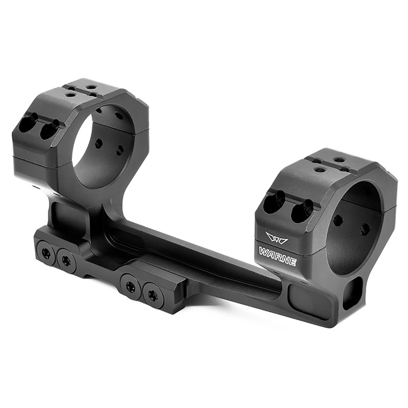 Warne 7825M Precision Cantilever Mount Scope MountRing Combo Black Anodized 34mm  0 MOA