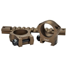 Warne 7201BB Scope Rings Mountain Tech Burnt Bronze 1 Medium 0 MOA