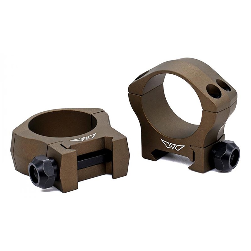 Warne 7213BB Scope Rings Mountain Tech Burnt Bronze 30mm Low 0 MOA