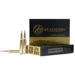 Weatherby B333225TTSX Select Plus  338378 Wthby Mag 225 gr Barnes Tipped TSX Lead Free 20 Per Box 10 Case