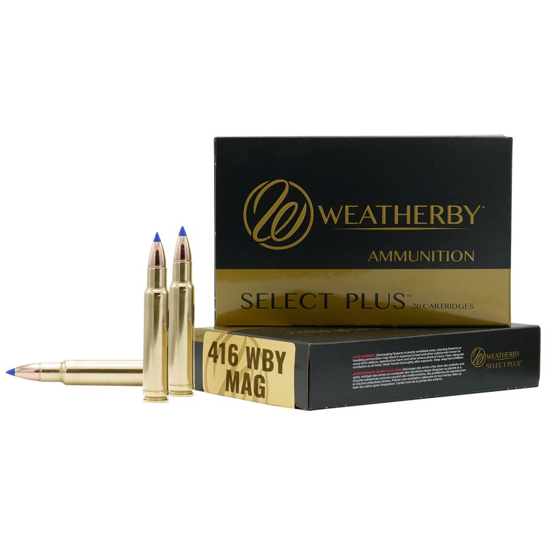 Weatherby B416350TTSX Select Plus  416 Wthby Mag 350 gr Barnes Tipped TSX Lead Free 20 Per Box 10 Case