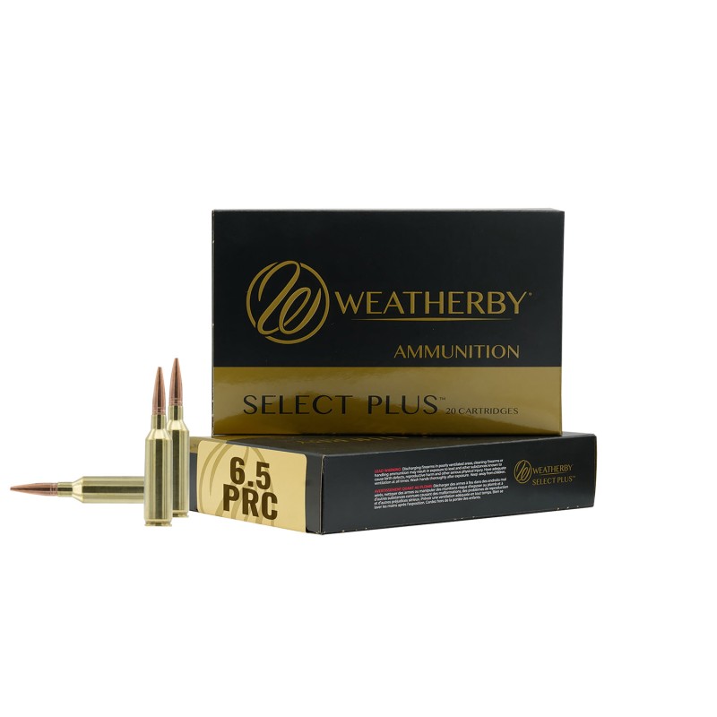 Weatherby M65PRC124HCB Select Plus  6.5 PRC 124 gr Hammer Custom 20 Per Box 10 Case