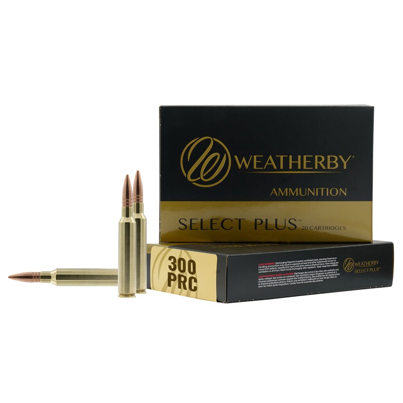 Weatherby R300P205EH Select Plus  300 PRC 205 gr Jacket Hollow Point 20 Per Box 10 Case