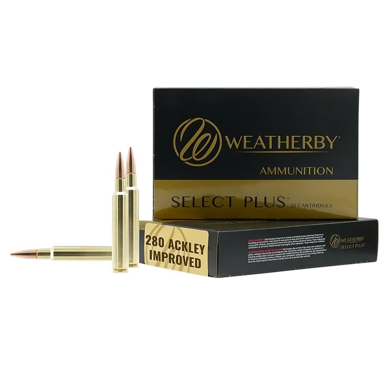 Weatherby R280A168CHH   280 ACKLEY 168 gr 20 Per Box 10 Case