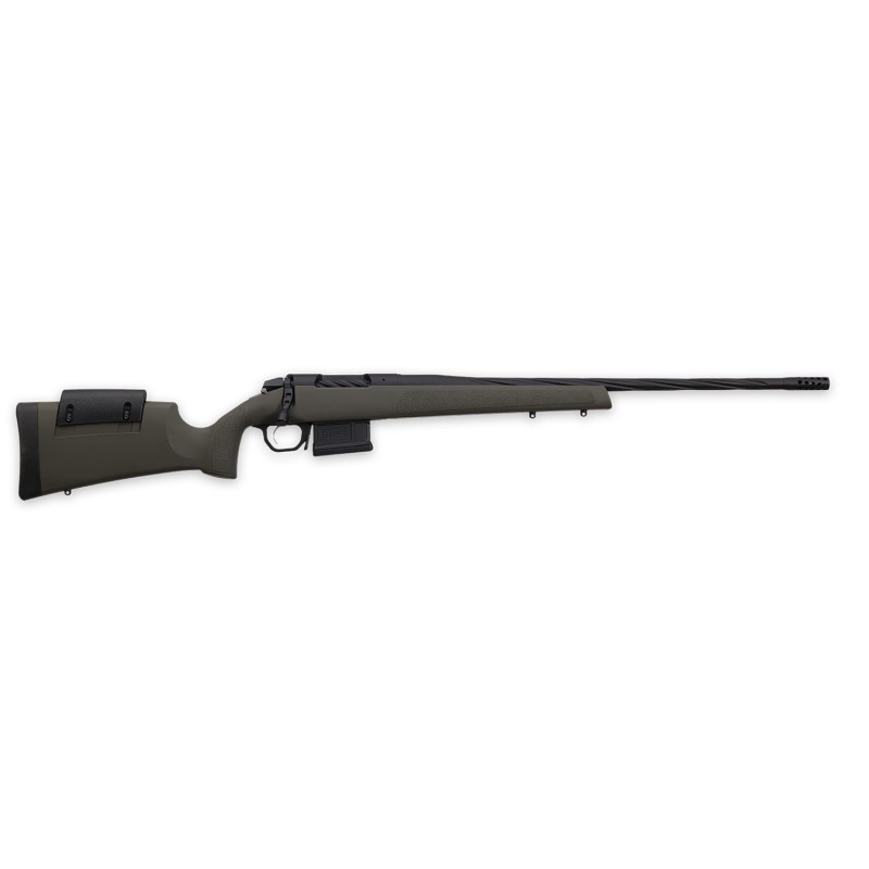 Weatherby 3WRXP65RWR6B 307 Range XP 6.5 Wthby RPM 51 24 Fluted Black BarrelRec OD Green Synthetic Stock with Adj. Cheek Rest Acc