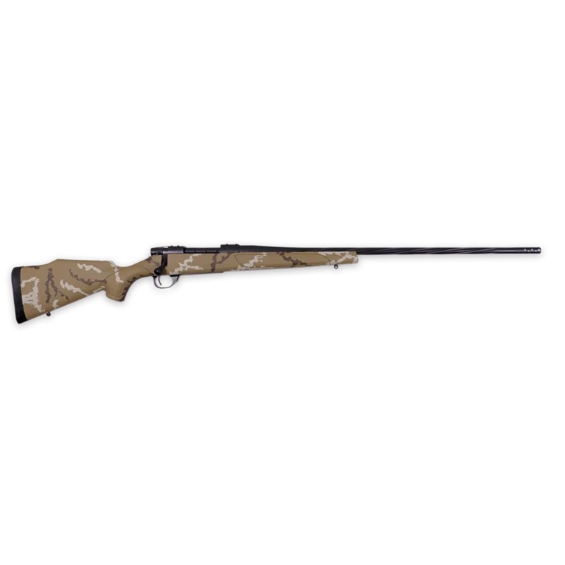 Weatherby VHH256RR6B Vanguard Outfitter 2506 Rem 51 24 ThreadedSpiral Fluted Graphite Black BarrelRec Tan with Brown  White Spon