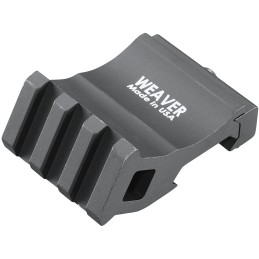 Weaver Mounts 99671 Offset Rail Adapter  Black Anodized 0 MOA