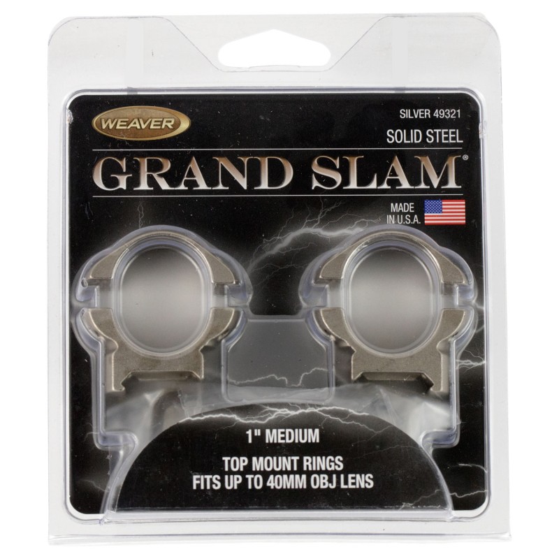 Weaver Mounts 49321 Grand Slam  Silver 1 Medium