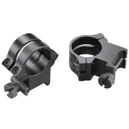 Weaver Mounts 49049 Quad Lock Detachable Rings  Matte Black 1 Extra High