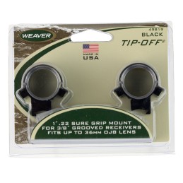 Weaver Mounts 49819 .22 TipOff Rings  Black 1