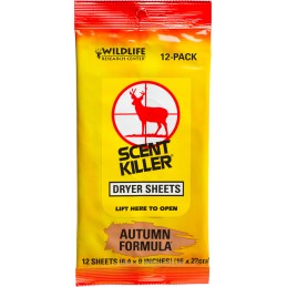 Wildlife Research 580 Scent Killer  Odor Eliminator Autumn Scent Dryer Sheet 12