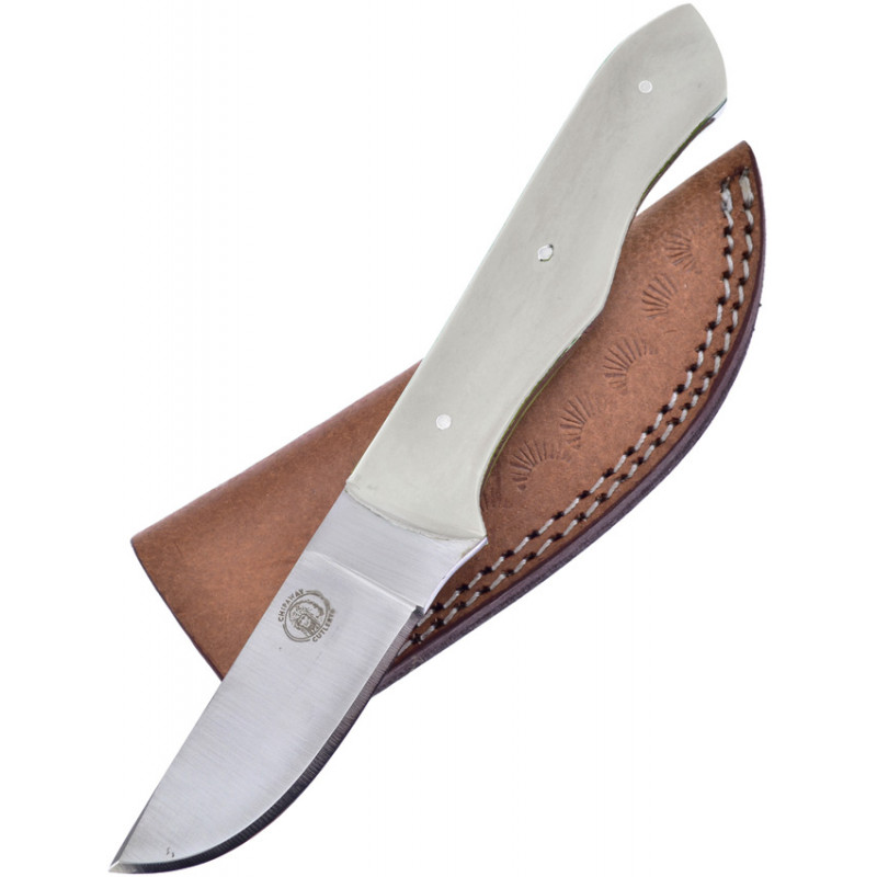 Fixed Blade White Smooth Bone