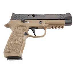 Wilson Combat SIGWCP320F9TATC P320  9mm Luger 4.70 171 Tan Black DLC Steel Tan Polymer Grip Action Tune with Curved Trigger