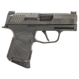 Wilson Combat SIGWCP3659BAT P365  Action Tuned 9mm Luger 101 2 3.10 Black  XTac Pattern Serrated Slide Polymer Frame Sunburst Gr