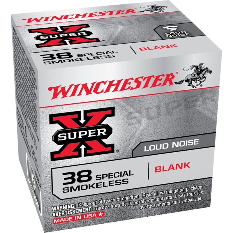 Winchester Ammo 38SBLP Super X Blank 38 Special 50 Per Box 40 Case