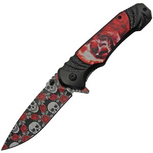 Rose Skull Linerlock