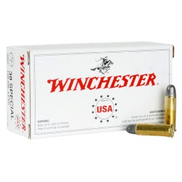 Winchester Ammo Q4196 USA  38 Special 150 gr Lead Round Nose 20 Per Box 10 Case