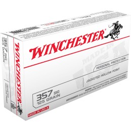 Winchester Ammo USA357SJHP USA  357 Sig 125 gr Jacket Hollow Point 50 Per Box 10 Case