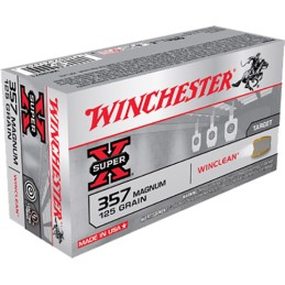 Winchester Ammo WC3571 Super X  357 Mag 125 gr Winclean Brass Enclosed Base 50 Per Box 10 Case